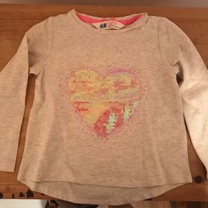 H&M Heart Shirt/2-4Y